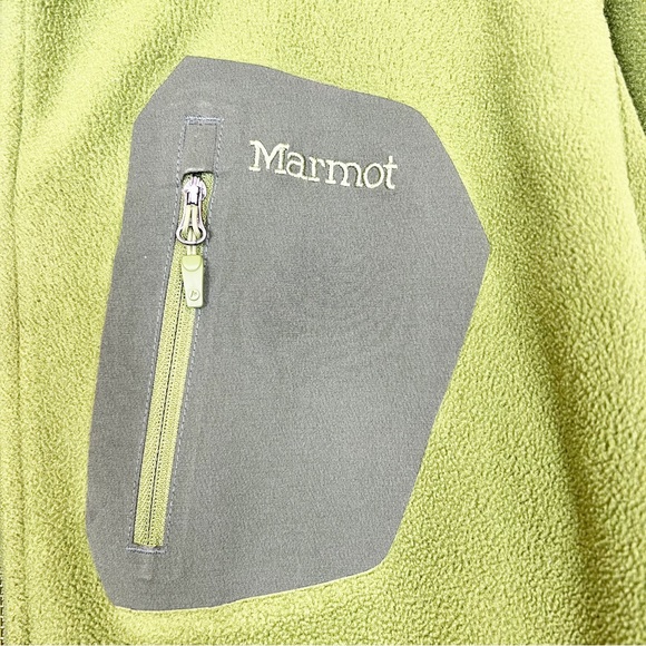 Marmot Polartec Full Zip Fleece Jacket Men's Size Medium Green - Picture 3 of 15